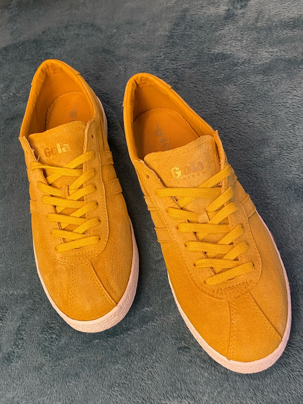 GOLA CLA558 Trainer in Mustard Orange, sneakers, suede and leather, size 10